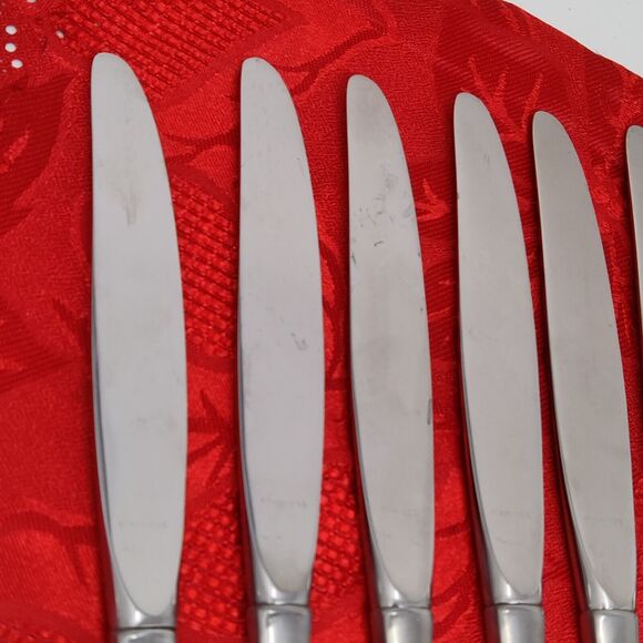 8 Stainless Steel Butter Knives Floret by Easterling Tuscan Ware Flatware 9" - Picture 11 of 12